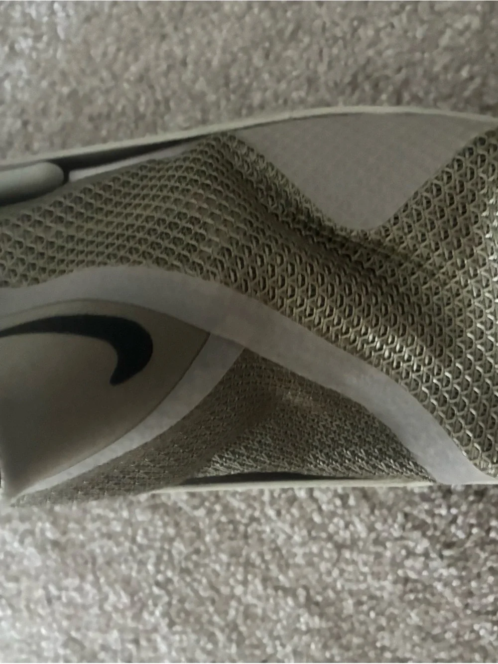Nike Women’s FlyEase Slip-On Sneakers in Light Olive and Black 8